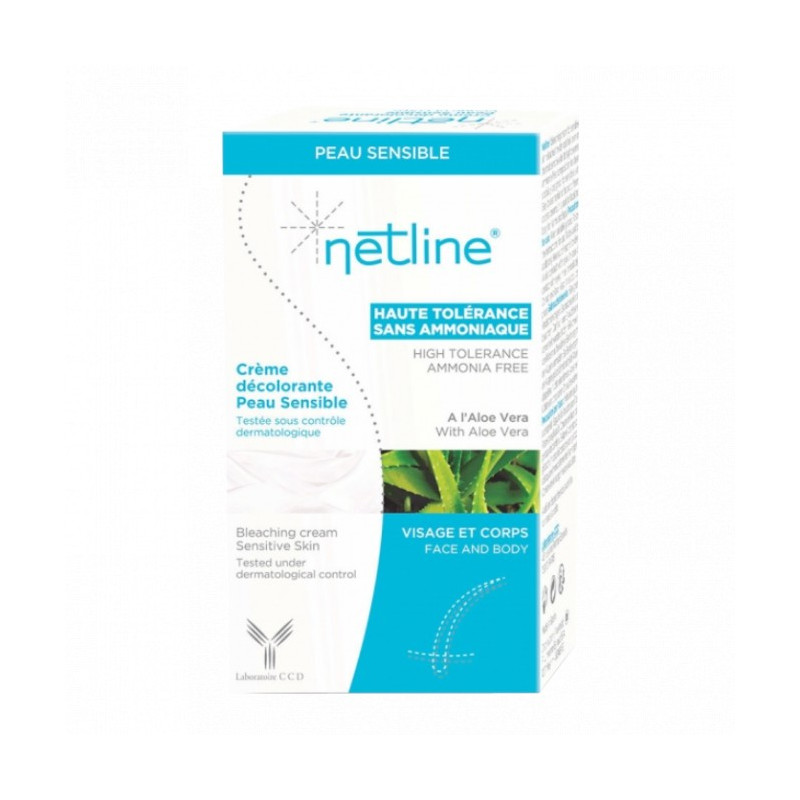 NETLINE Crème décolorante peau sensible visage et corps 30ml