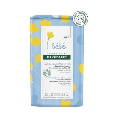 KLORANE Bébé savon surgras doux 250g