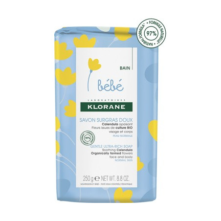 KLORANE Bébé savon surgras doux 250g