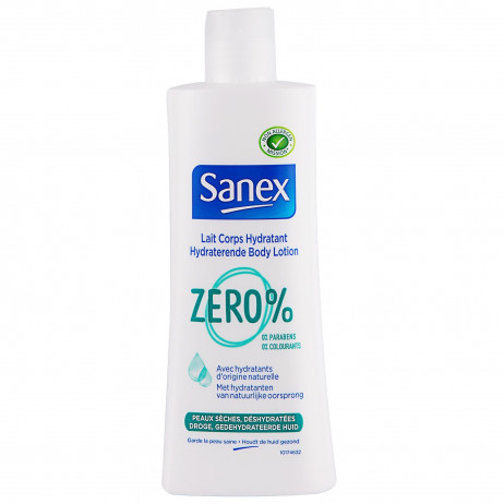 SANEX ZERO% lait corps hydratant peaux sèches 250ml