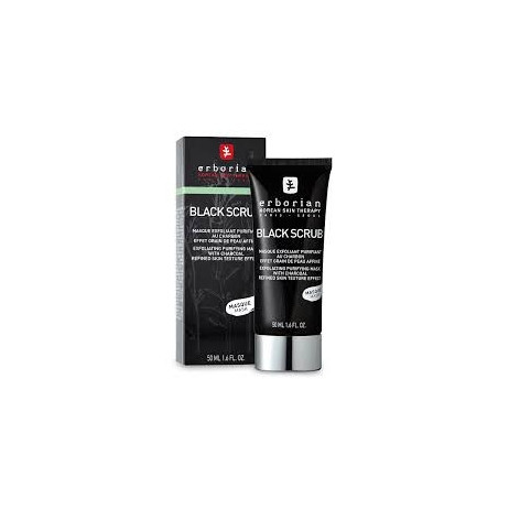 ERBORIAN black scrub masque exfoliant purifiant au charbon 50ml