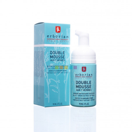 ERBORIAN double mousse aux 7 herbes mousse nettoyante douceur 145ml