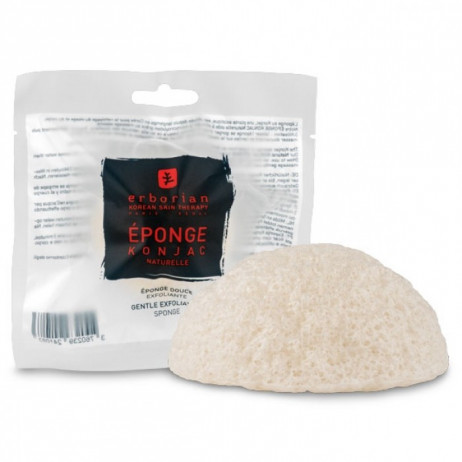ERBORIAN éponge konjac naturelle douce et exfoliante