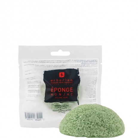 ERBORIAN éponge konjac au thé vert douce et exfoliante