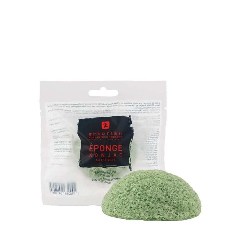 ERBORIAN éponge konjac au thé vert douce et exfoliante
