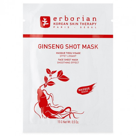 ERBORIAN ginseng shot mask masque tissu visage effet lissant 15g