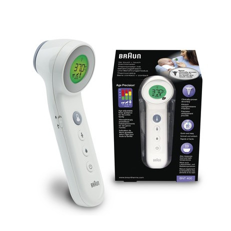 BRAUN thermomètre BNT400 sans contact + contact