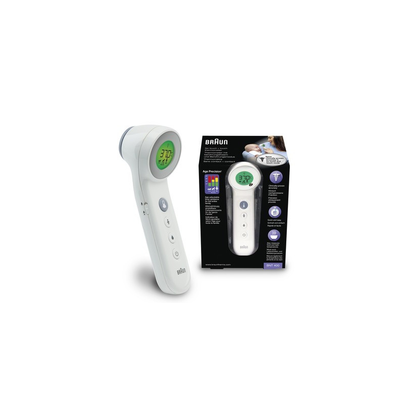 BRAUN thermomètre BNT400 sans contact + contact
