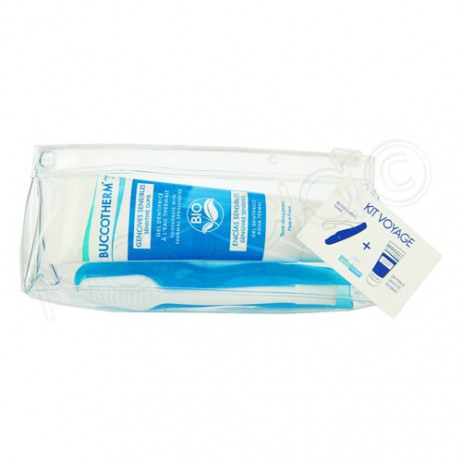 BUCCOTHERM kit voyage gel dentifrice+brosse à dents gencives sensibles 25ml