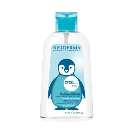 BIODERMA ABC Derm solution micellaire H20 flacon pompe inversée 1 litre