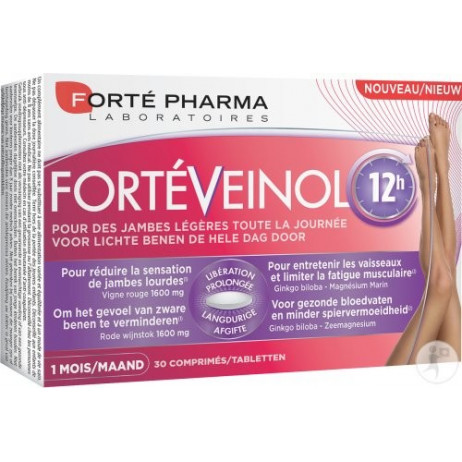 FORTE PHARMA Fortéveinol 12heures boite de 30 comprimés