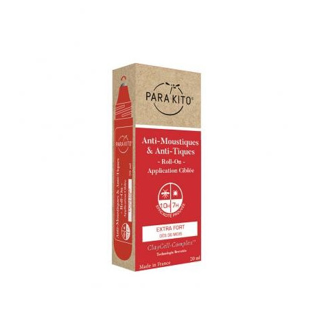 PARAKITO Anti moustiques et anti tiques roll-on extra fort 20ml