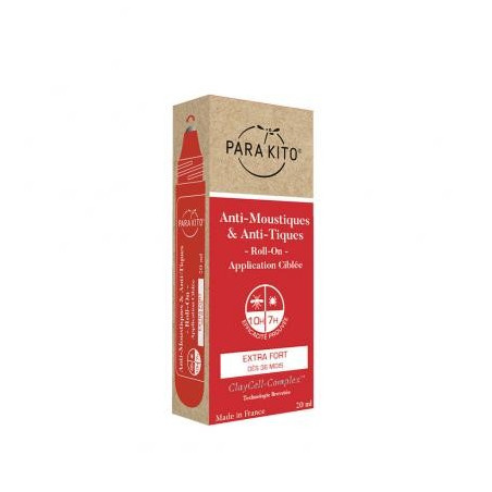 PARAKITO Anti moustiques et anti tiques roll-on extra fort 20ml