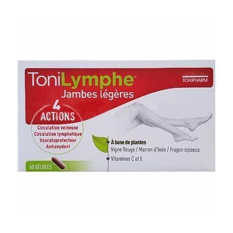 TONIPHARM Tonilymphe 4 actions jambes légères 60 gélules.