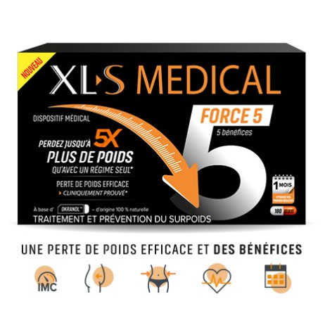 XLS MEDICAL Force 5 bénéfices 180 gélules 1 mois