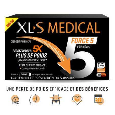 XLS MEDICAL Force 5 bénéfices 180 gélules 1 mois