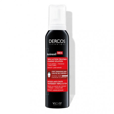 VICHY Dercos Technique MEN aminexil mousse ati-chute traitement triple action 150ml