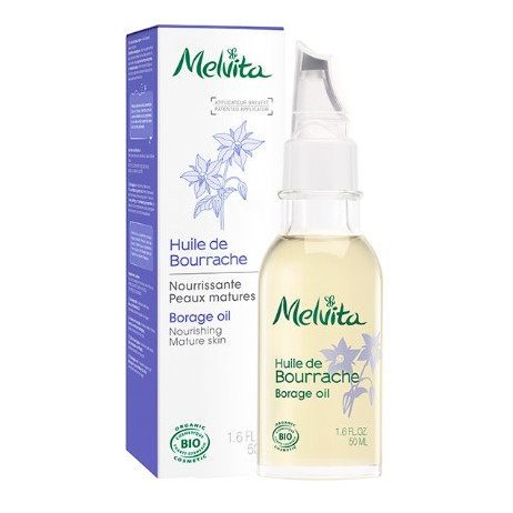 MELVITA Huile de bourache peaux matures flacon pompe 50ml