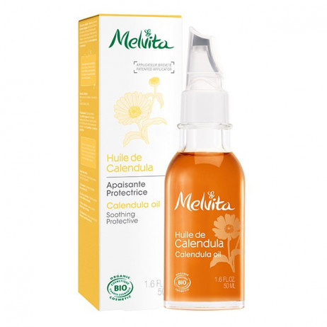 MELVITA Huile de calendula apaisante et protectrice flacon pompe 50ml
