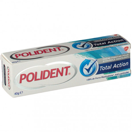 POLIDENT Total Action crème fixative pour appareils dentaires 40g
