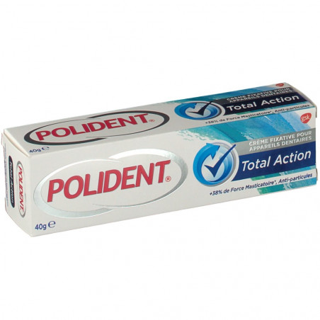 POLIDENT Total Action crème fixative pour appareils dentaires 40g