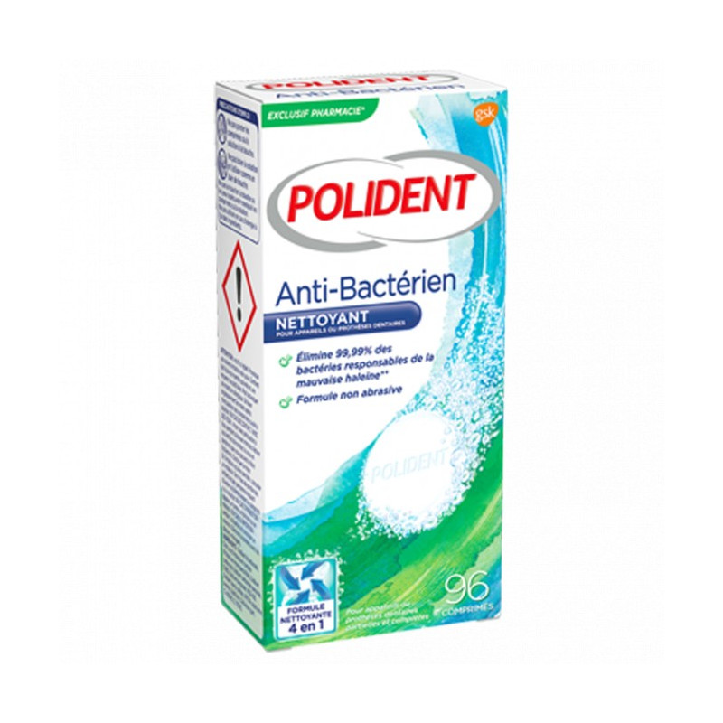 POLIDENT Nettoyant appareil dentaire anti-bactérien