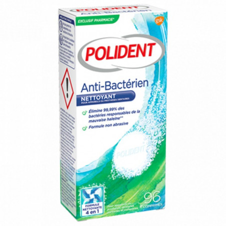POLIDENT Nettoyant appareil dentaire anti-bactérien