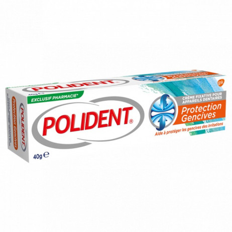 POLIDENT Protection gencives crème fixative pour appareils dentaires 40g