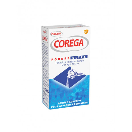 POLIDENT Corega Poudre ultra fixation longue durée 40g