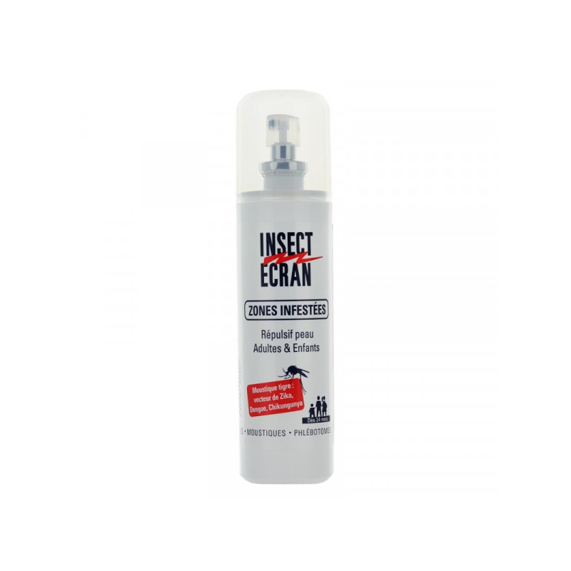 INSECT ECRAN Zones infestées répulsif peau adultes et enfants 50ml
