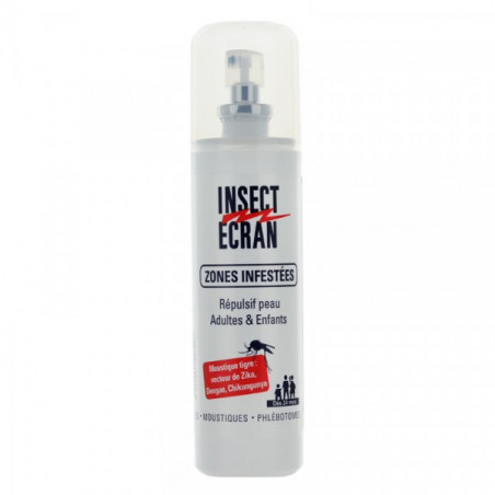 INSECT ECRAN Zones infestées répulsif peau adultes et enfants 50ml