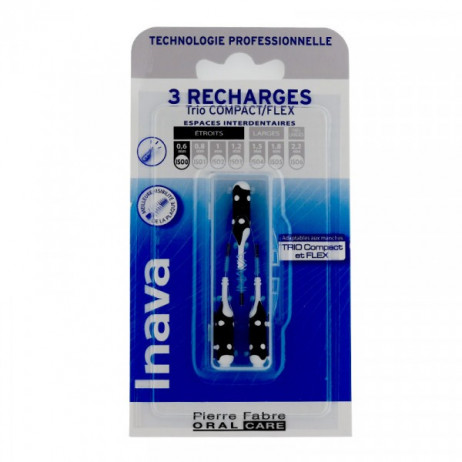 INAVA Trio compact/flex étroits 0.60mm 3 recharges