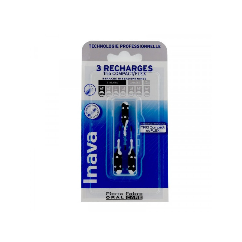 INAVA Trio compact/flex étroits 0.60mm 3 recharges