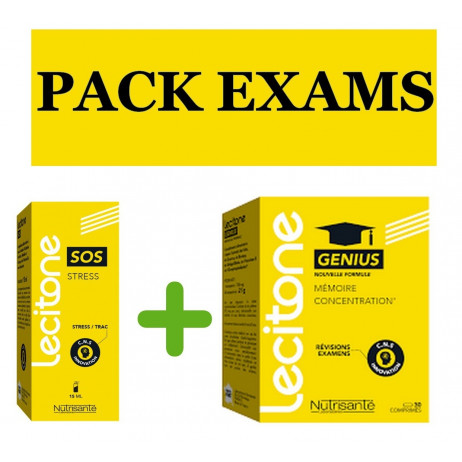 NUTRISANTE Pack exams lécitone genius 30 comprimés + lécitone sos 15ml