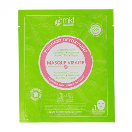 MKL Masque tissu visage purifiant détoxifiant