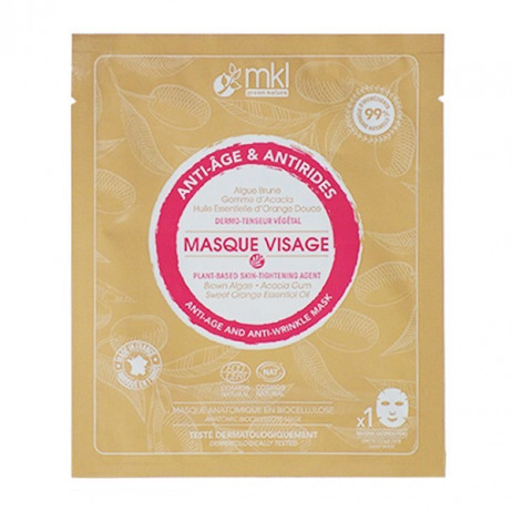 MKL Masque tissu visage anti-âge et antirides