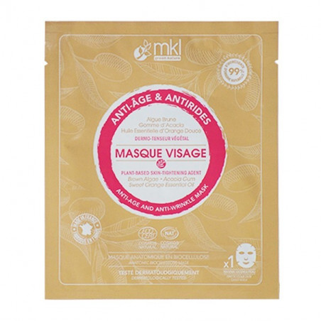 MKL Masque tissu visage anti-âge et antirides