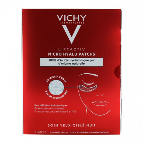Vichy Liftactiv micro hyalu patchs soin yeux ciblé nuit 2 patchs