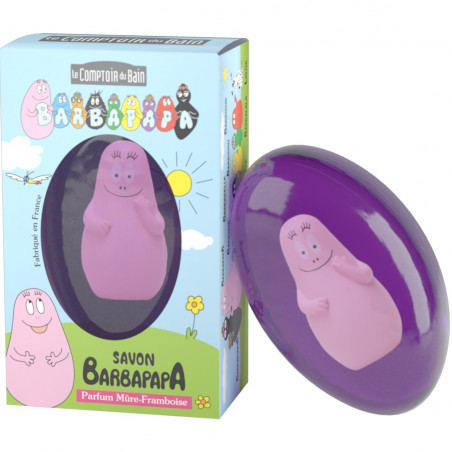 LE COMPTOIR DU BAIN Les Barbapapa Savon solide 84g + 1 figurine
