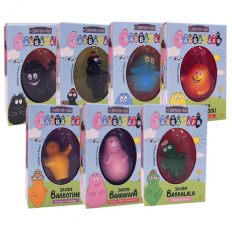 LE COMPTOIR DU BAIN Les Barbapapa Savon solide 84g + 1 figurine