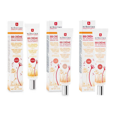ERBORIAN bb crème au ginseng crème de teint-soin clair 45ml