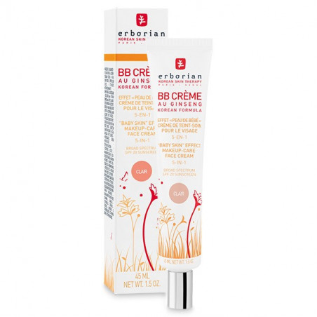 ERBORIAN bb crème au ginseng crème de teint-soin clair 45ml