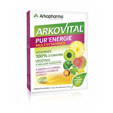 ARKOPHARMA Arkovital Pur'énergie multivitamines x30 comprimés