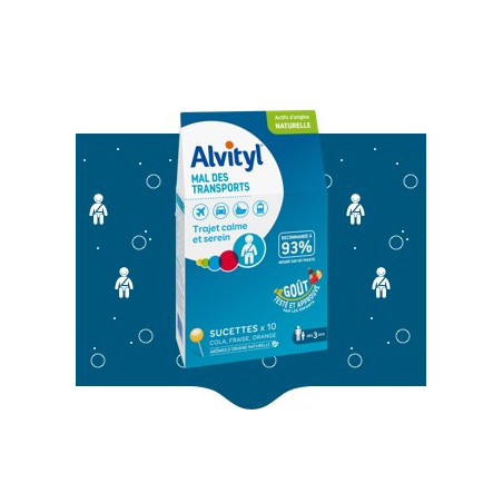 ALVITYL Mal des transports sucettes x10