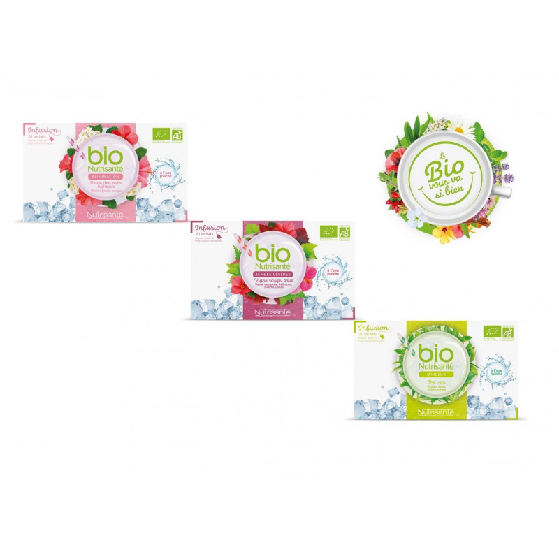 NUTRISANTE Infusion BIO à l'eau fraîche x20 sachets NUTRISANTE Infusion BIO à l'eau fraîche x20 sachets