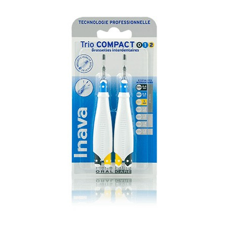 INAVA Trio Compact 0 1 2 brossettes interdentaires x2