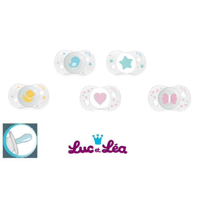 LUC ET LEA Sucette silicone 0-6 mois LUC ET LEA Sucette silicone 0-6 mois