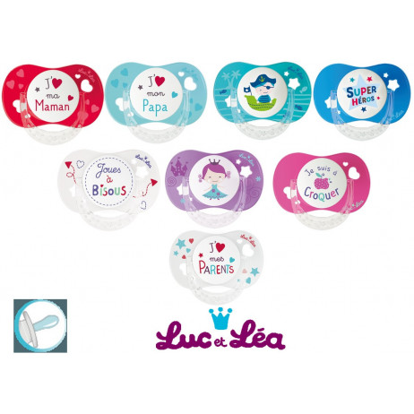 LUC ET LEA Sucette silicone symétrique + 18 mois