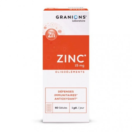 GRANIONS Zinc 15mg x60 gélules