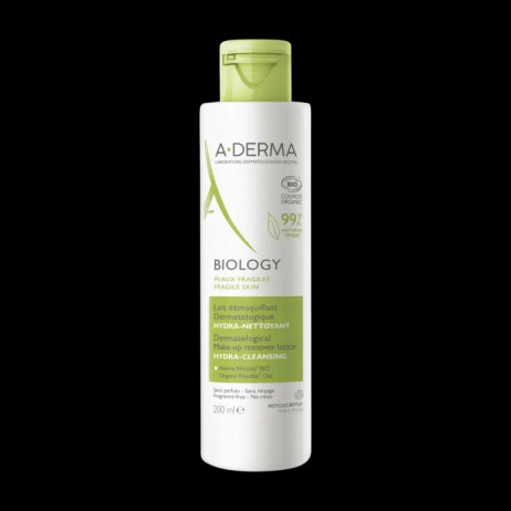 A-DERMA Biology Lait Démaquillant Hydra Nettoyant BIO